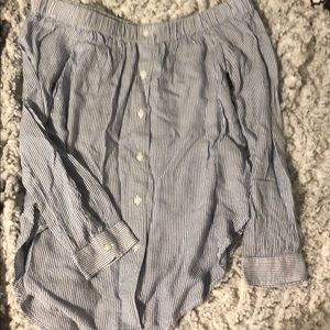 American Eagle Off The Shoulder Button Down Shirt